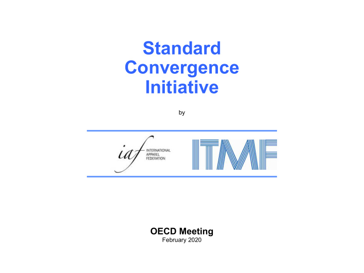 standard convergence initiative