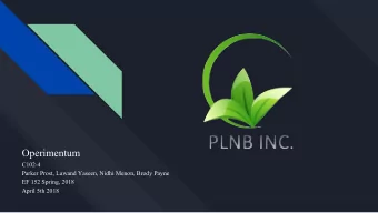 Operimentum  C102-4  Parker Prost, Lawand Yaseen, Nidhi Menon, Brody Payne  EF 152 Spring, 2018