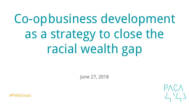 co op business development as a strategy to close the