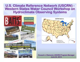 U.S. Clima  Climate R  e Reference Netw  nce Network (USCRN) -  (USCRN) -  We  Western S  Stat