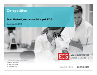 Co-opetition  Sean Hartzell, Associate Principal, ECG  September 22, 2017  Learning Objectives