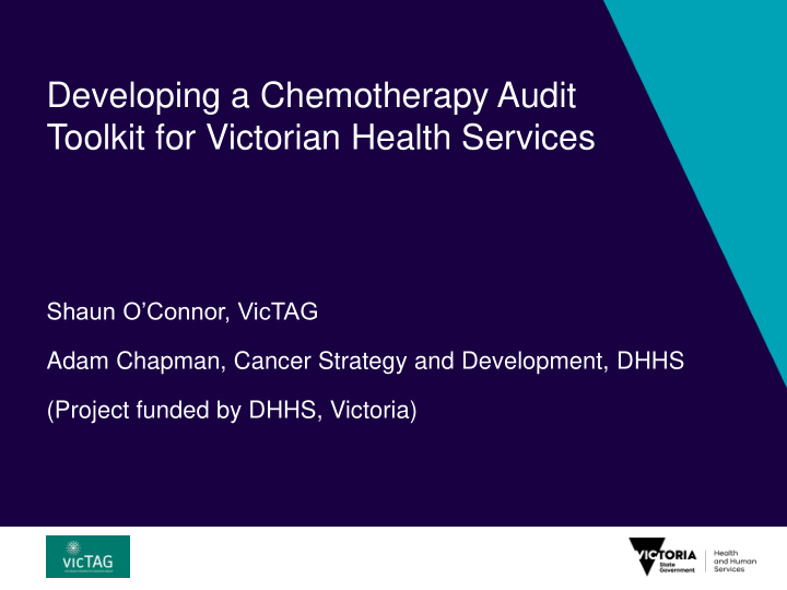 developing a chemotherapy audit
