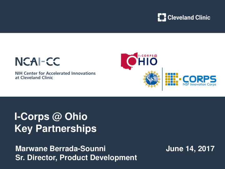 i corps ohio key partnerships