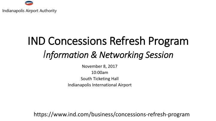 agenda information networking session
