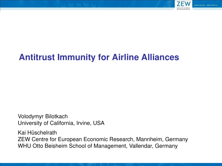 antitrust immunity for airline alliances