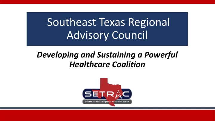 southeast texas regional