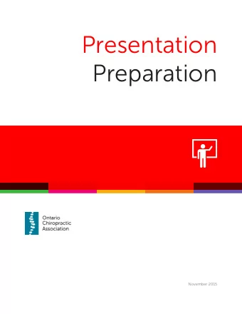 Presentation  Preparation  November 2015    Presentation Day    Following Up  Getting Ready