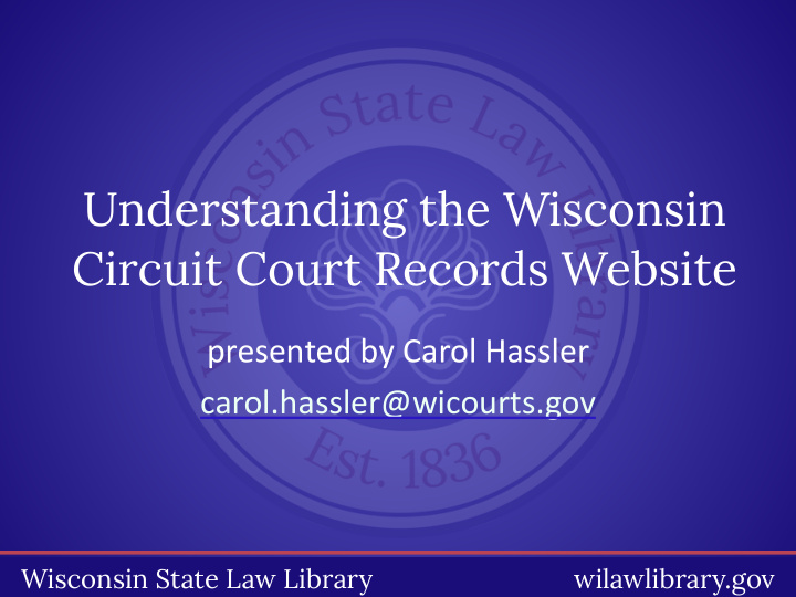 understanding the wisconsin circuit court records website