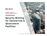 security briefing for commercial government facilities