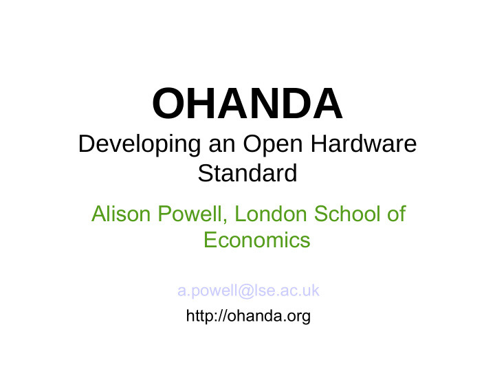 ohanda