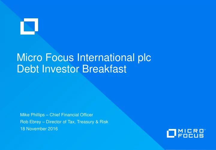 micro focus international plc