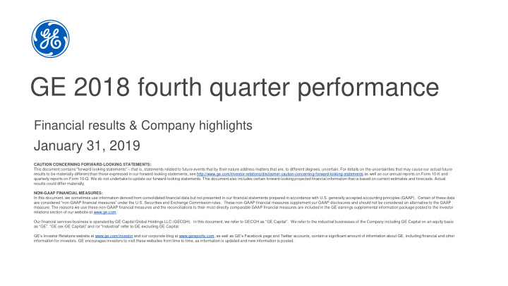 ge 2018 fourth quarter performance