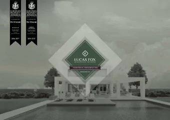 C O R P O R A T E  P R E S E N T A T I O N  A B O U T  L U C A S  F O X  O U R  V I S I O N  Lucas