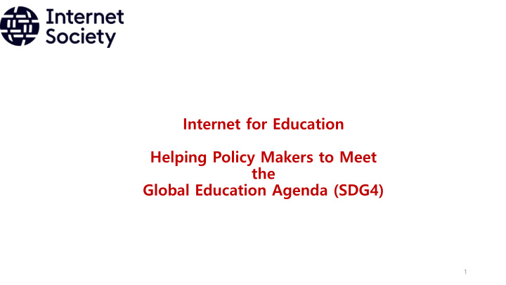 internet for education helping policy makers to meet the