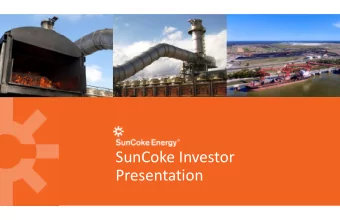 SunCoke Investor  Presentation  Important Notice to Investors  2  This communication includes