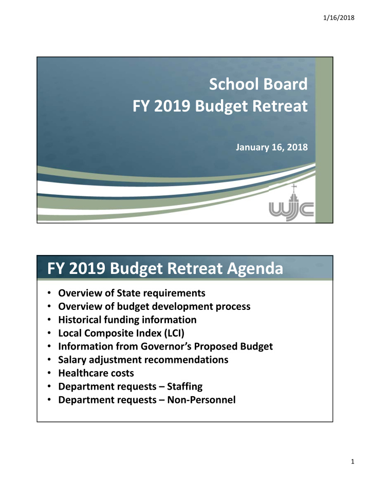 click to edit master title style school board fy 2019