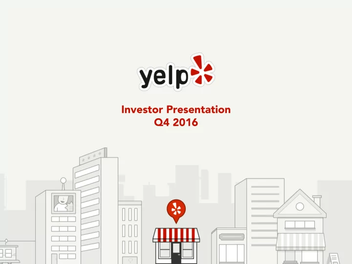 investor presentation q4 2016 safe harbor