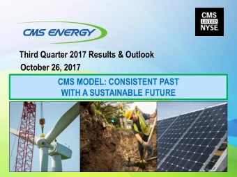 WITH A SUSTAINABLE FUTURE This presentation is made as of the date hereof and contains forward -