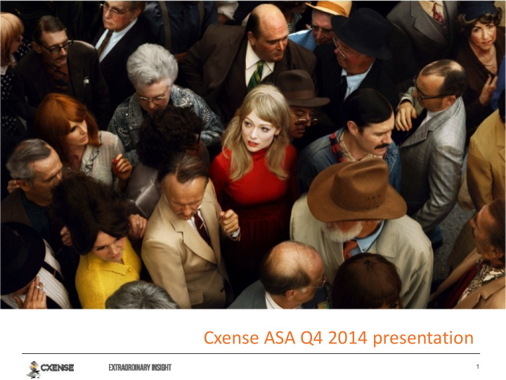 cxense asa q4 2014 presentation