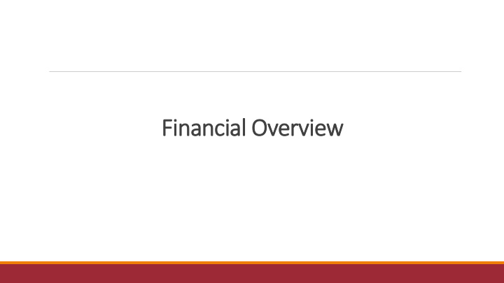 financial overview components of general fund expenditures