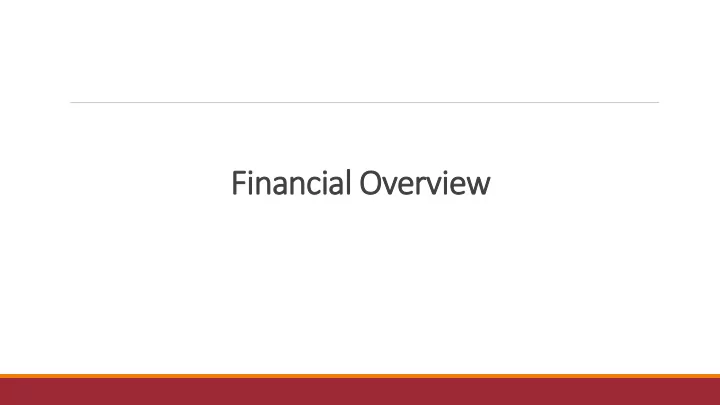 financial overview components of general fund expenditures