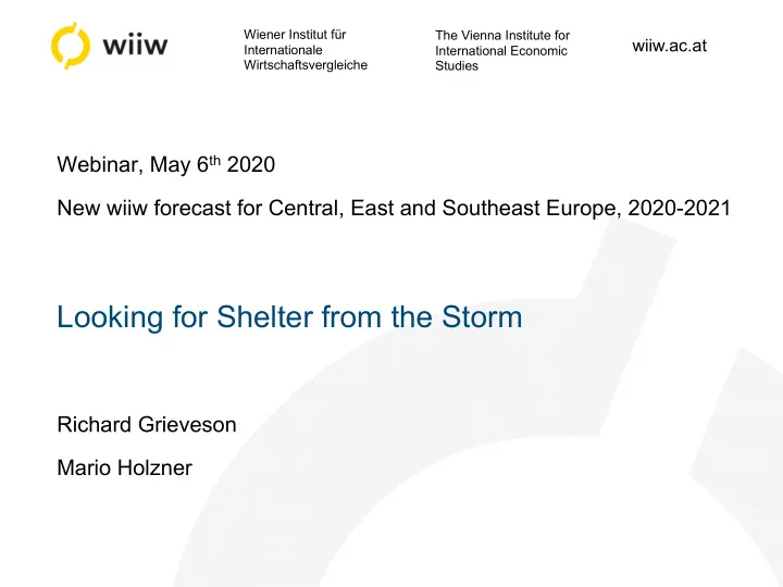 looking for shelter from the storm