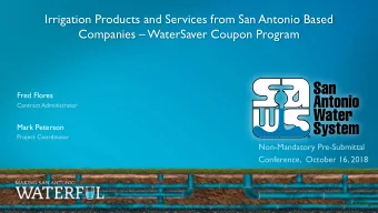 Irrigation Products and Services from San Antonio Based  Companies  WaterSaver Coupon Program