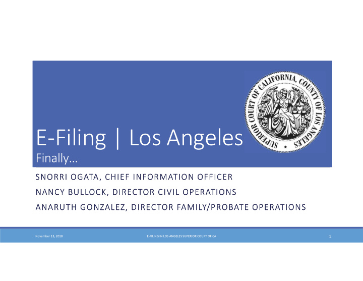 e filing los angeles e filing los angeles