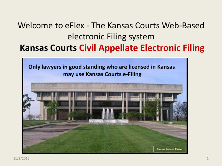 kansas courts civil appellate electronic filing