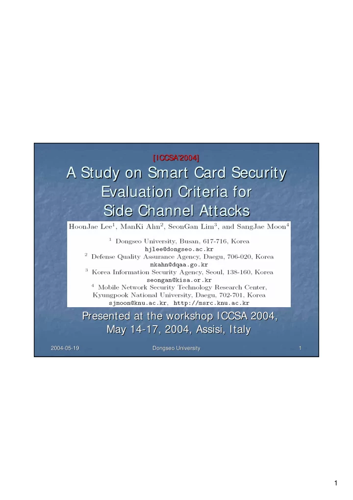 a study on smart card security a study on smart card