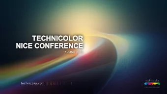 7 JUNE 2018  technicolor.com  COUNTRIES  SITES  REVENUES  2017  2017  Production  Europe,  Services