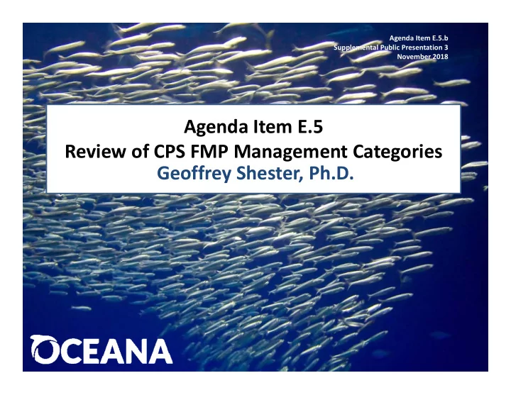 agenda item e 5 review of cps fmp management categories
