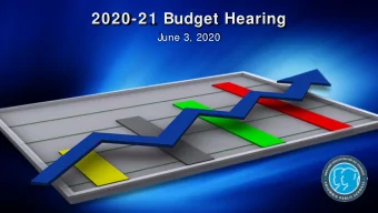 2020-21 Budget Hearing  June 3, 2020  Welcome  What is in this budget presentation?  Page #