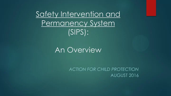 safety intervention and