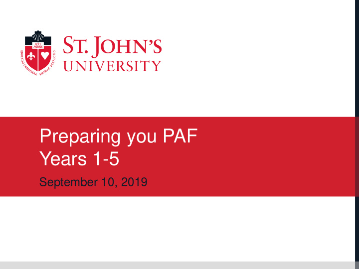 preparing you paf years 1 5