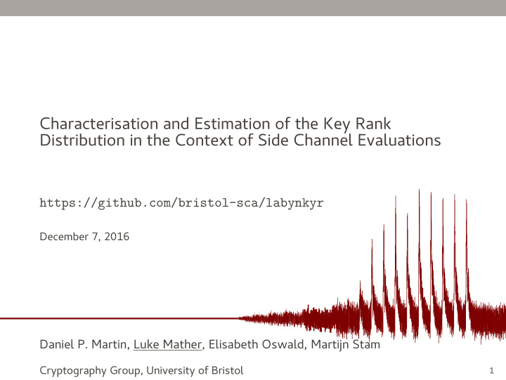 characterisation and estimation of the key rank