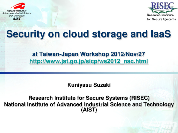 security on cloud storage and iaas