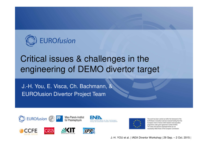 critical issues challenges in the engineering of demo