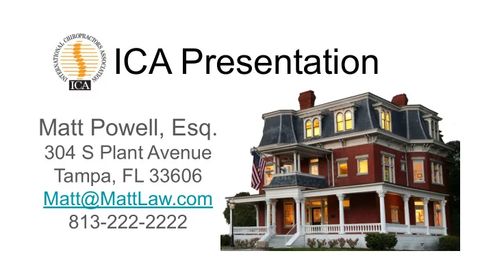 ica presentation