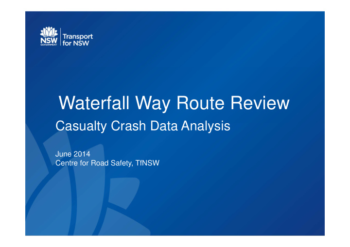 waterfall way route review