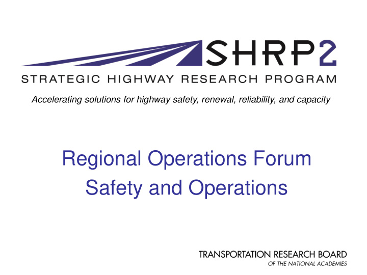 regional operations forum