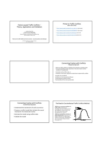 Primer to Traffic Conflicts  Failure-cause  sed Traffic Conflicts  s   (Near-crash Events)