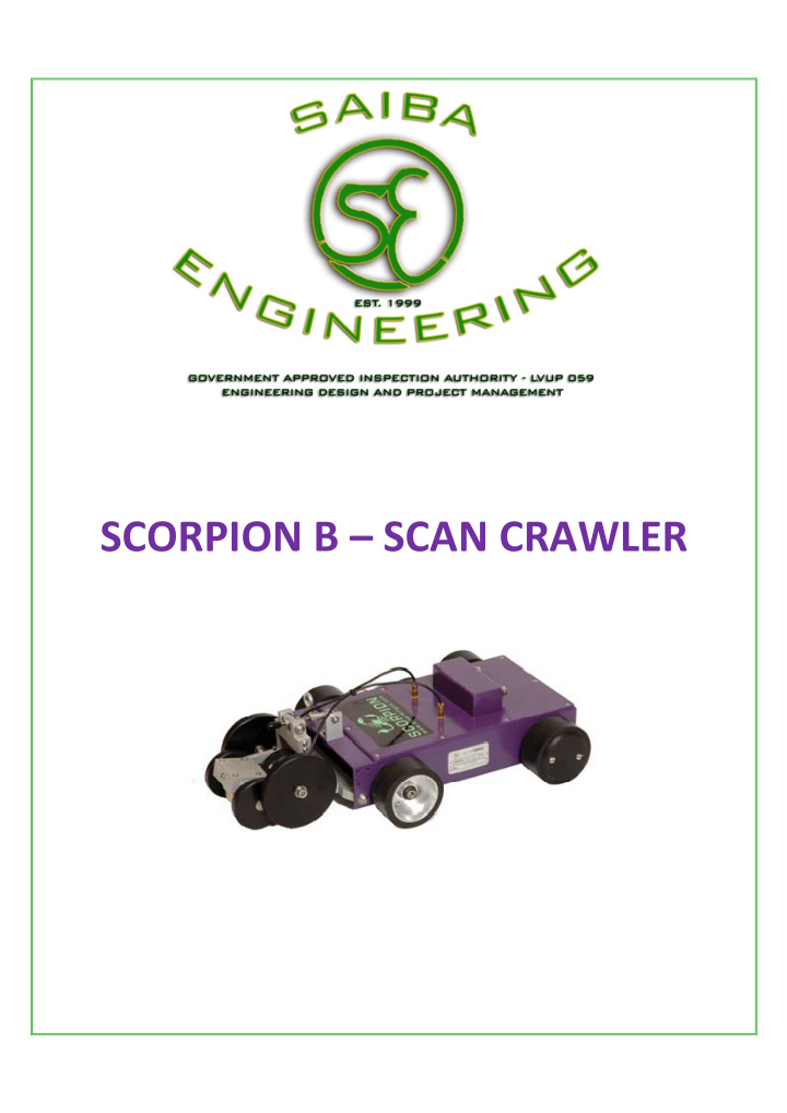 scorpion b scan crawler what is the scorpion b scan