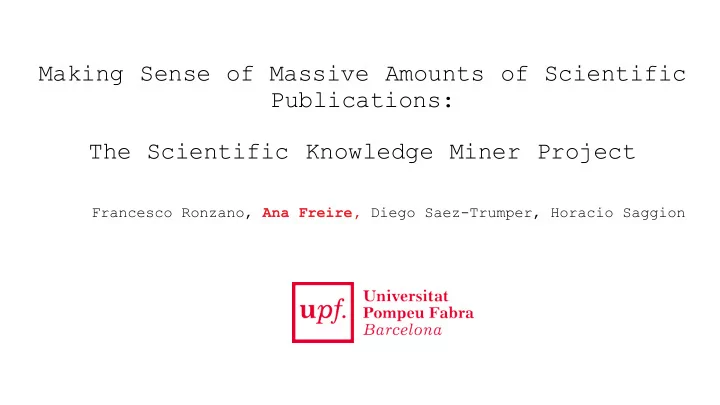 making sense of massive amounts of scientific