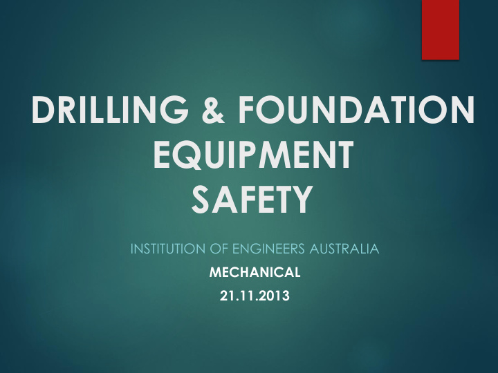 drilling foundation