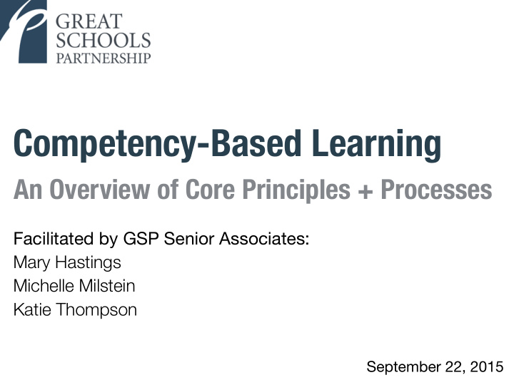 competency based learning