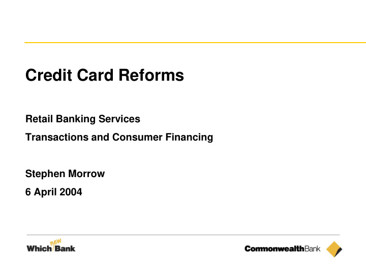 credit card reforms