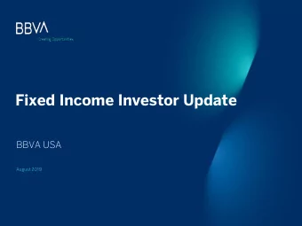 Fixed Income Investor Update  BBVA USA  August 2019  2Q19 Financial Update  2  Safe Harbor