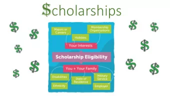 What is a Scholarship?  The government, colleges and private organizations provide money to help