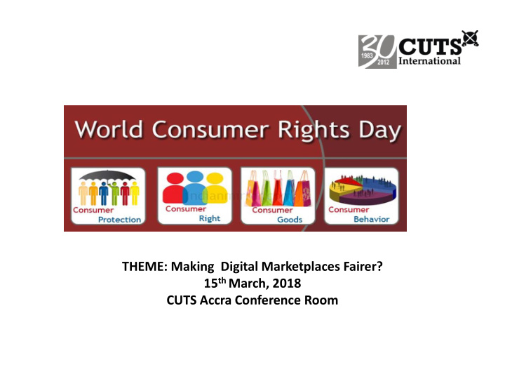 theme making digital marketplaces fairer 15 th march 2018